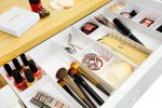 CAXXA 3 Slot Drawer Organizer with 4 Adjustable Dividers - Junk Drawer Storage for Makeup & Vanity, Office Desk Supplies and Accessories (WHITE, 1 PACK) - Image 7